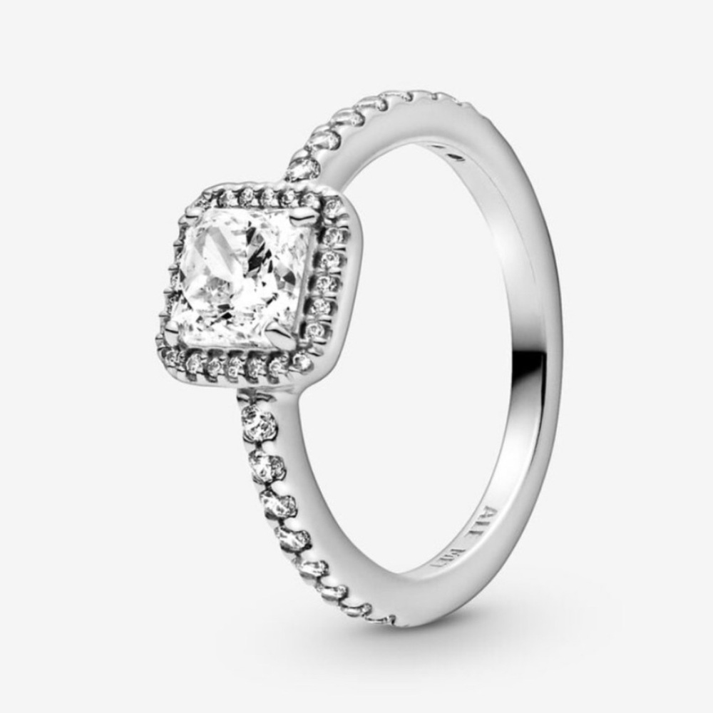 Pandora Square Halo Ring